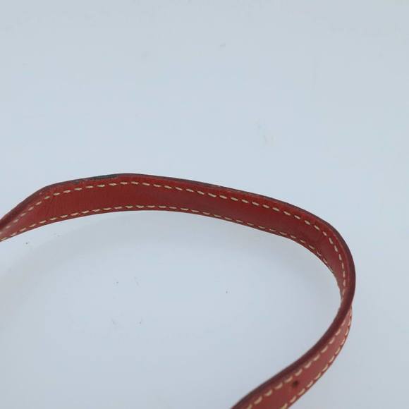 CELINE Macadam Canvas Hand Bag PVC Leather Beige Red Auth 99836 - Picture 8 of 16